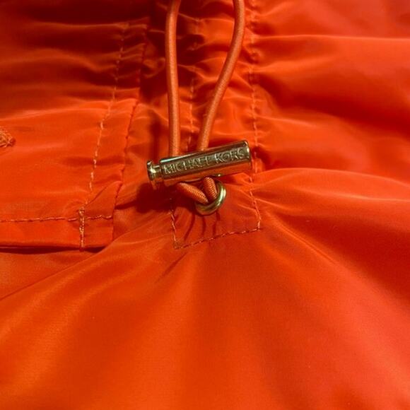 Michael Kors Wind Breaker Jacket with Hood Orange Size Small - Picture 8 of 11